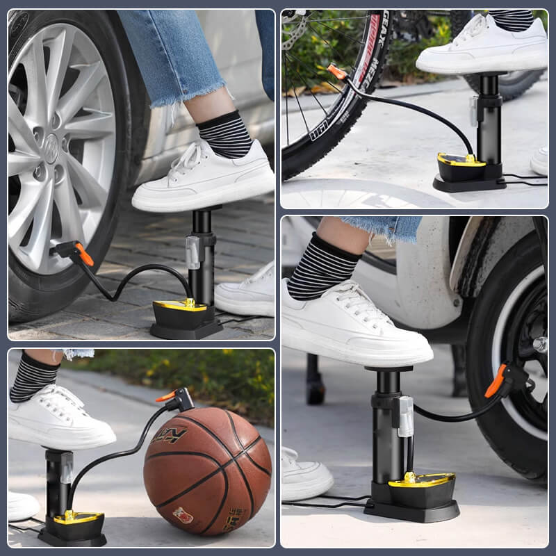 Tragbare Fahrradreifenpumpe Pedal-Luftdruck
