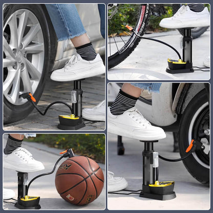Tragbare Fahrradreifenpumpe Pedal-Luftdruck