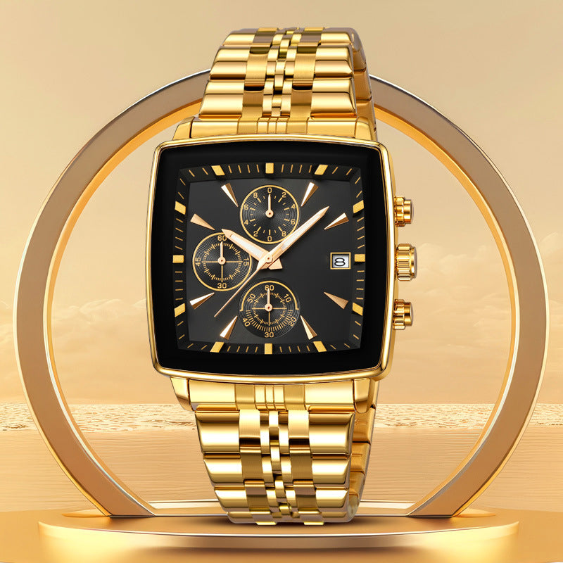 Multifunktionale wasserdichte Quarzuhr für Männer