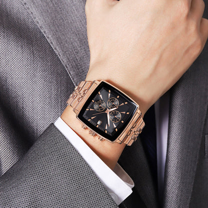 Multifunktionale wasserdichte Quarzuhr für Männer