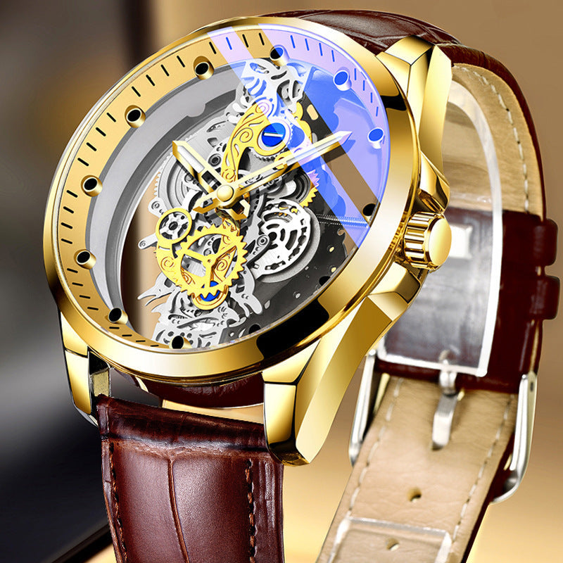 ⌚ FÜR KURZE ZEIT 50% RABATT! ⚡ Zweiseitige Skelettuhr – Nicht-mechanisches Tourbillon, leuchtstark, 30 m wasserdicht ✨