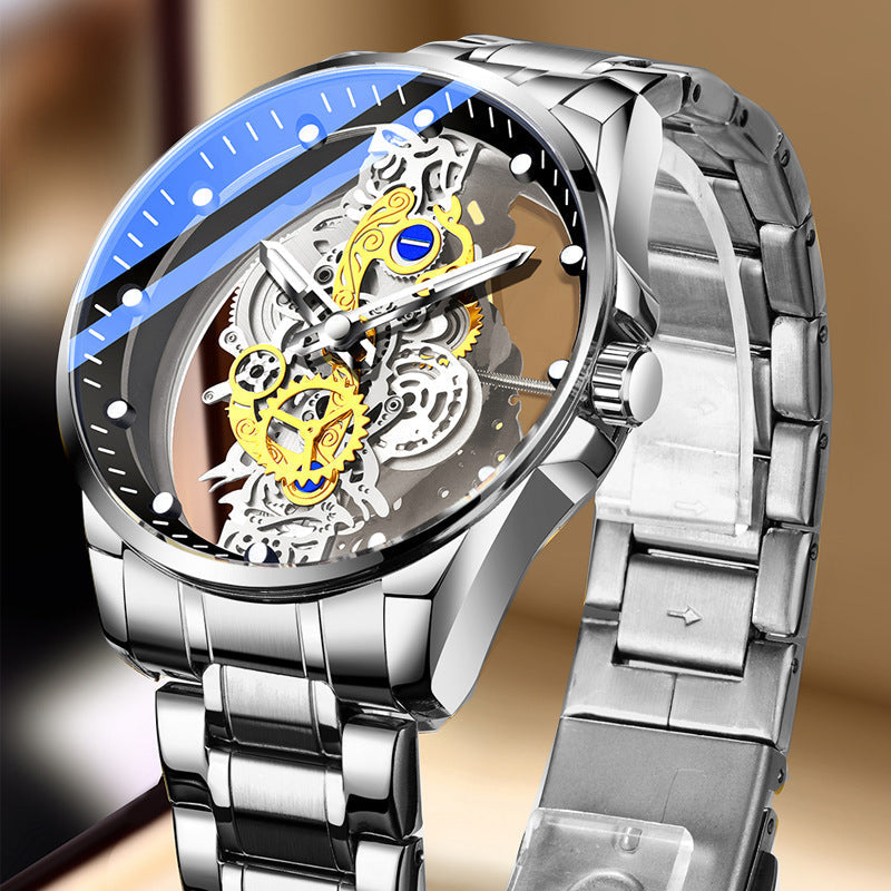 ⌚ FÜR KURZE ZEIT 50% RABATT! ⚡ Zweiseitige Skelettuhr – Nicht-mechanisches Tourbillon, leuchtstark, 30 m wasserdicht ✨