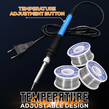 Lötkolben-Draht-Set mit einstellbarer Temperatur