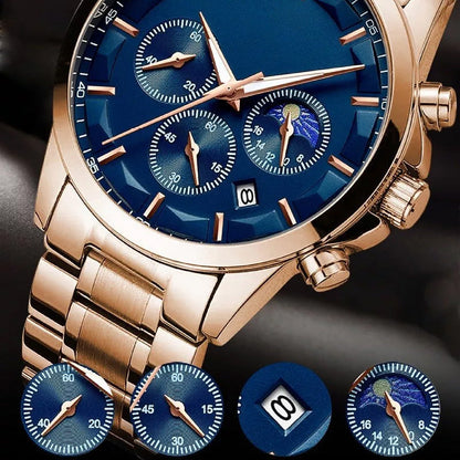 Herren Quarzuhr aus Edelstahl