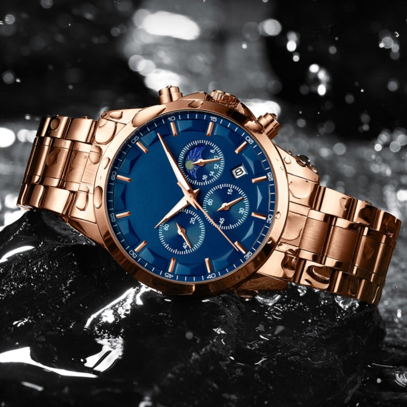 Herren Quarzuhr aus Edelstahl