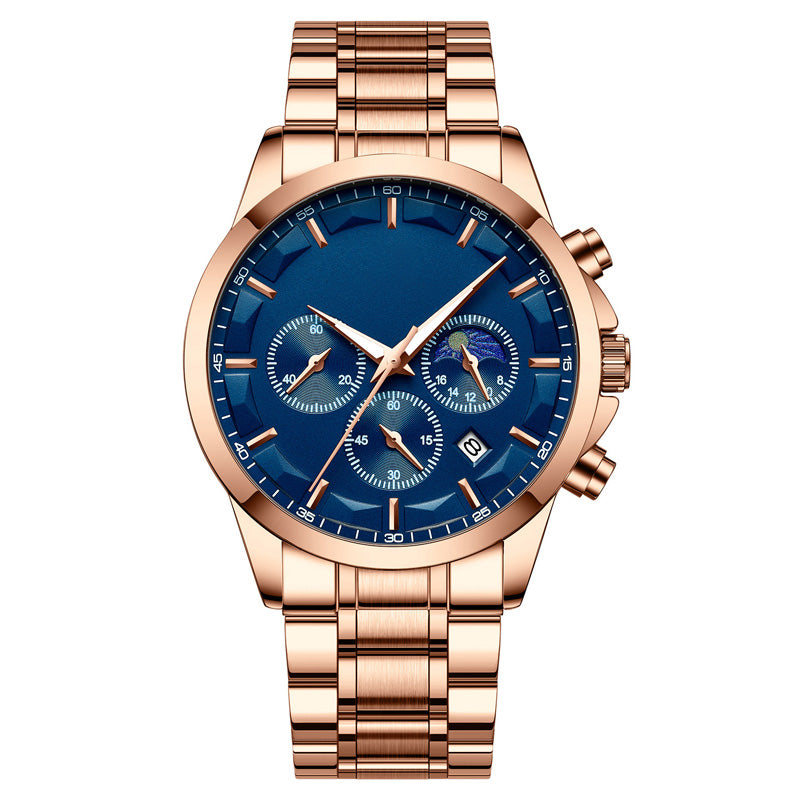 Herren Quarzuhr aus Edelstahl