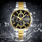 Herren-Edelstahl-Business-Armbanduhr