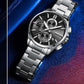 Herren-Edelstahl-Business-Armbanduhr