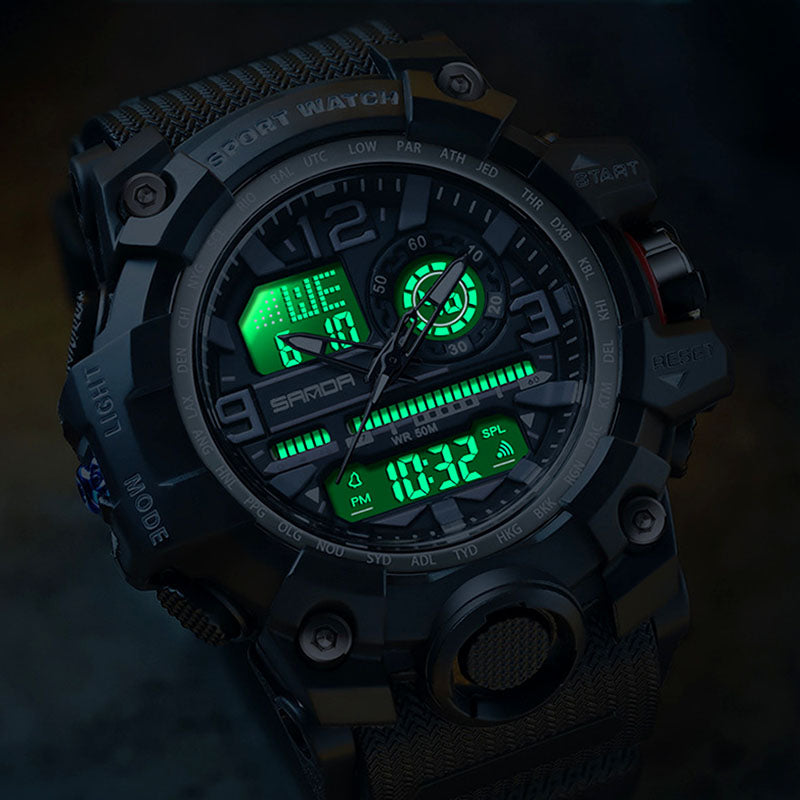 💦100m Wasserdicht⌚Multifunktionale wasserdichte Herrenuhr mit Leuchtmasse