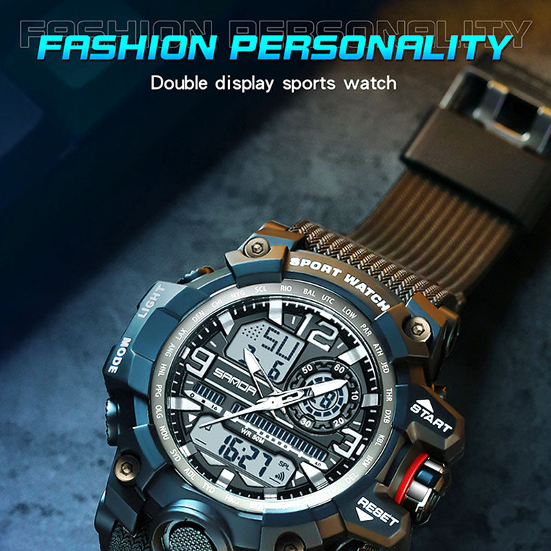 💦100m Wasserdicht⌚Multifunktionale wasserdichte Herrenuhr mit Leuchtmasse