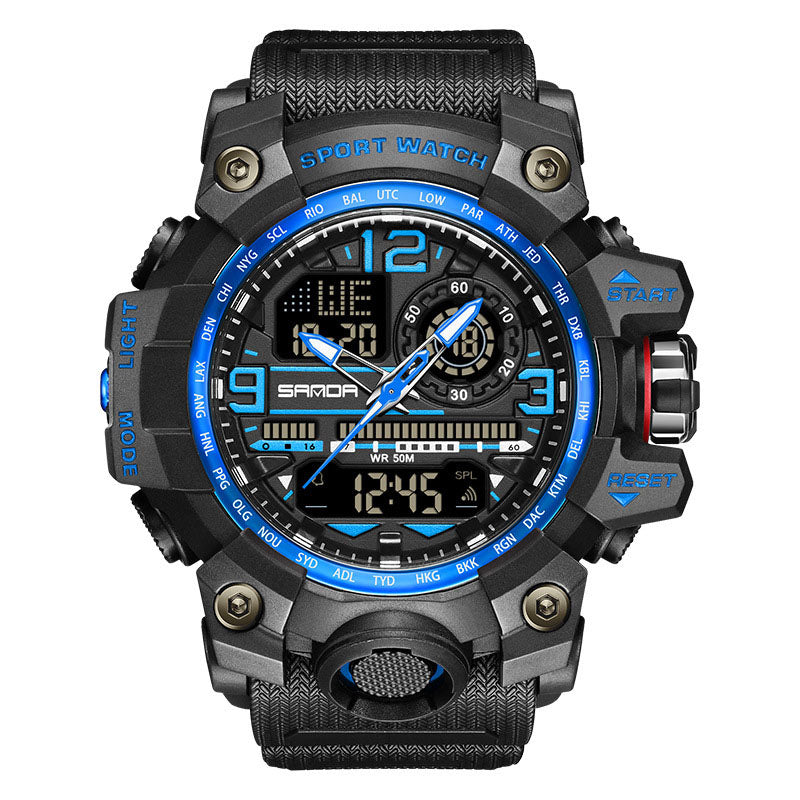 💦100m Wasserdicht⌚Multifunktionale wasserdichte Herrenuhr mit Leuchtmasse