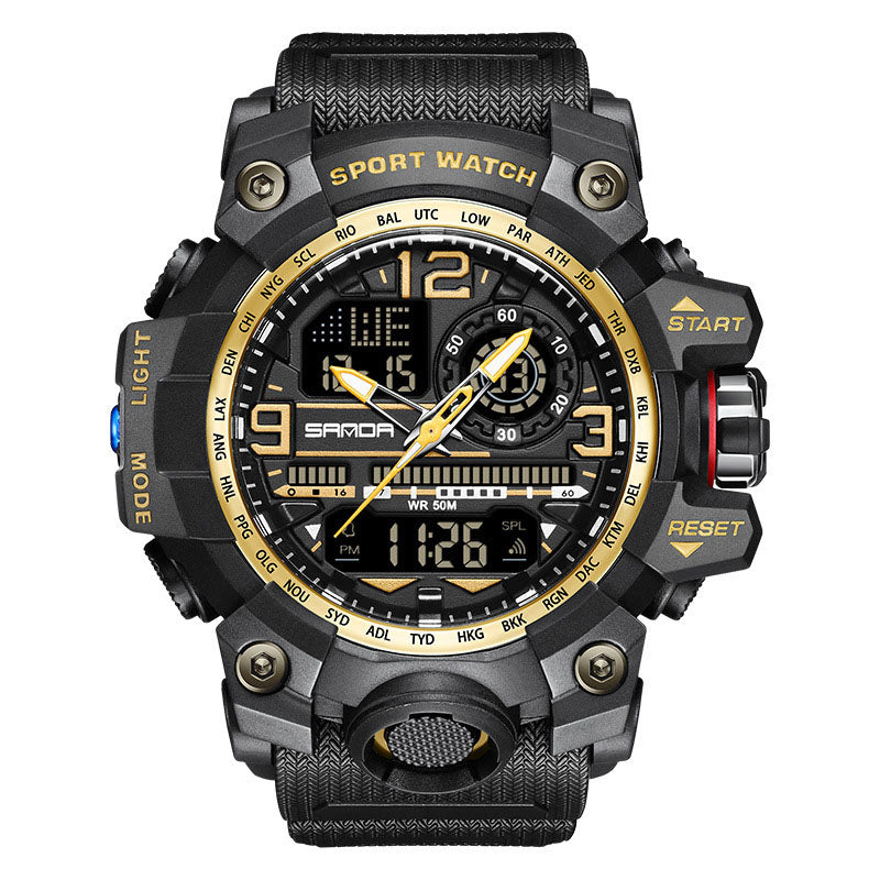 💦100m Wasserdicht⌚Multifunktionale wasserdichte Herrenuhr mit Leuchtmasse