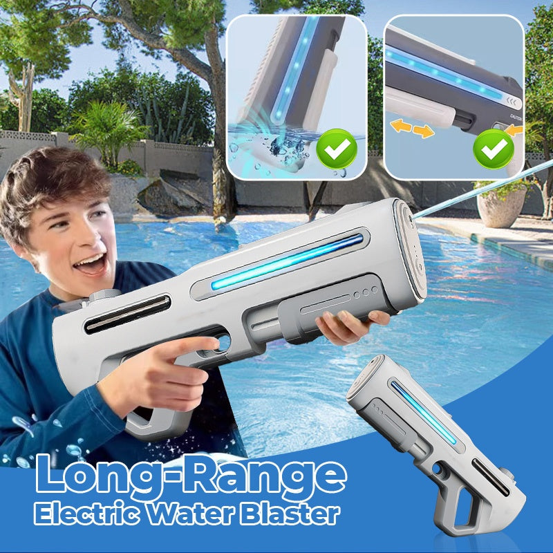 Elektrischer Fernstrahl-Wasserblaster mit LED für Kinder und Erwachsene