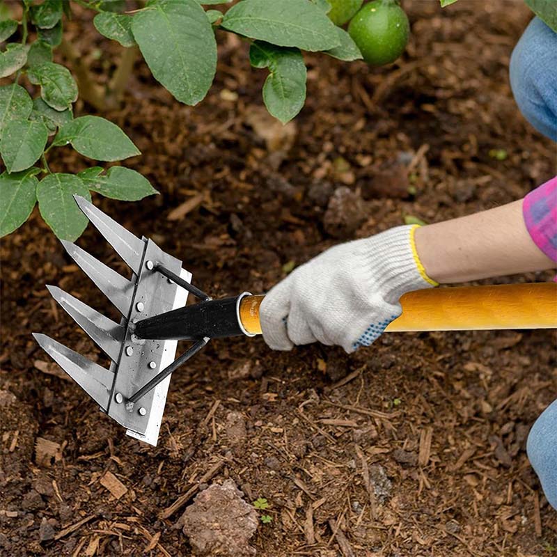 Heavy-Duty Stahl Garten Unkraut Harke