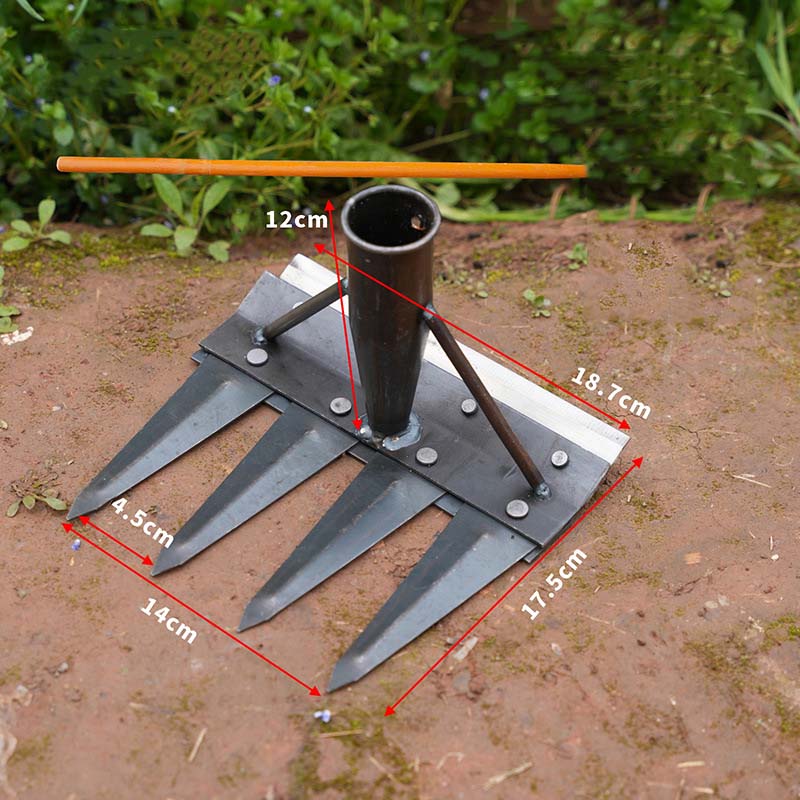 Heavy-Duty Stahl Garten Unkraut Harke