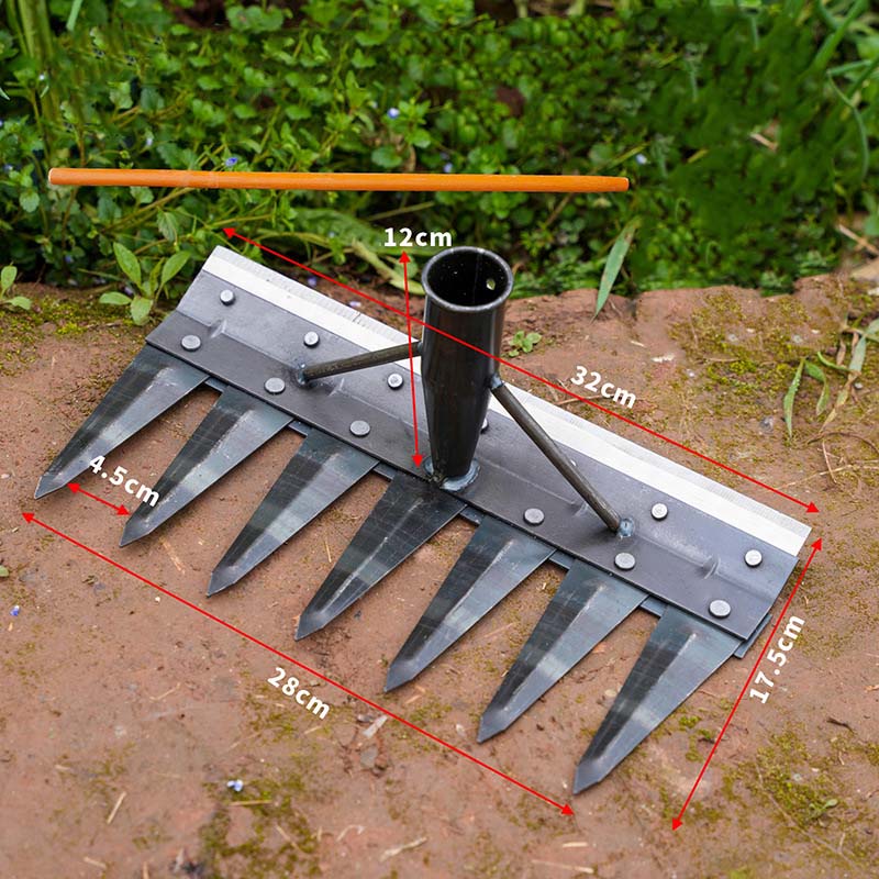 Heavy-Duty Stahl Garten Unkraut Harke