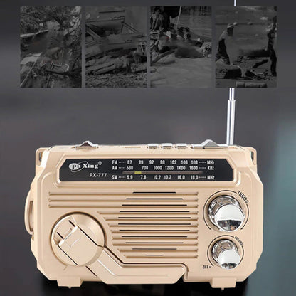 Tragbares Multifunktionsradio mit Handkurbel und Taschenlampe