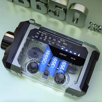 Tragbares Multifunktionsradio mit Handkurbel und Taschenlampe