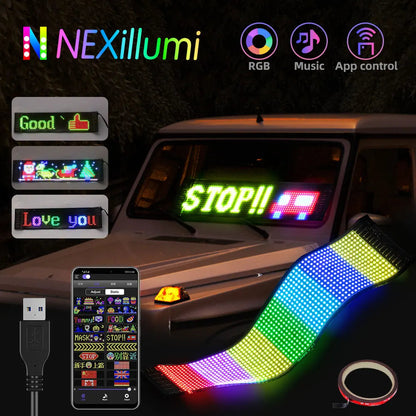 ✨🚗 Flexibles Bluetooth-LED-Display für Fahrzeuge
