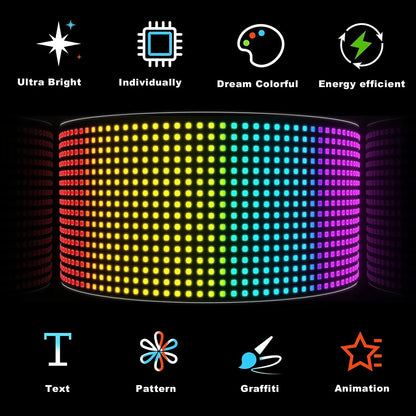 ✨🚗 Flexibles Bluetooth-LED-Display für Fahrzeuge