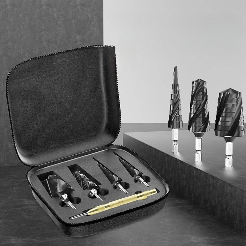 Zeitbegrenztes Angebot ⏳ Spiralnutzen-Stufenbohrer-Set (5-teilig) in hoher Härte