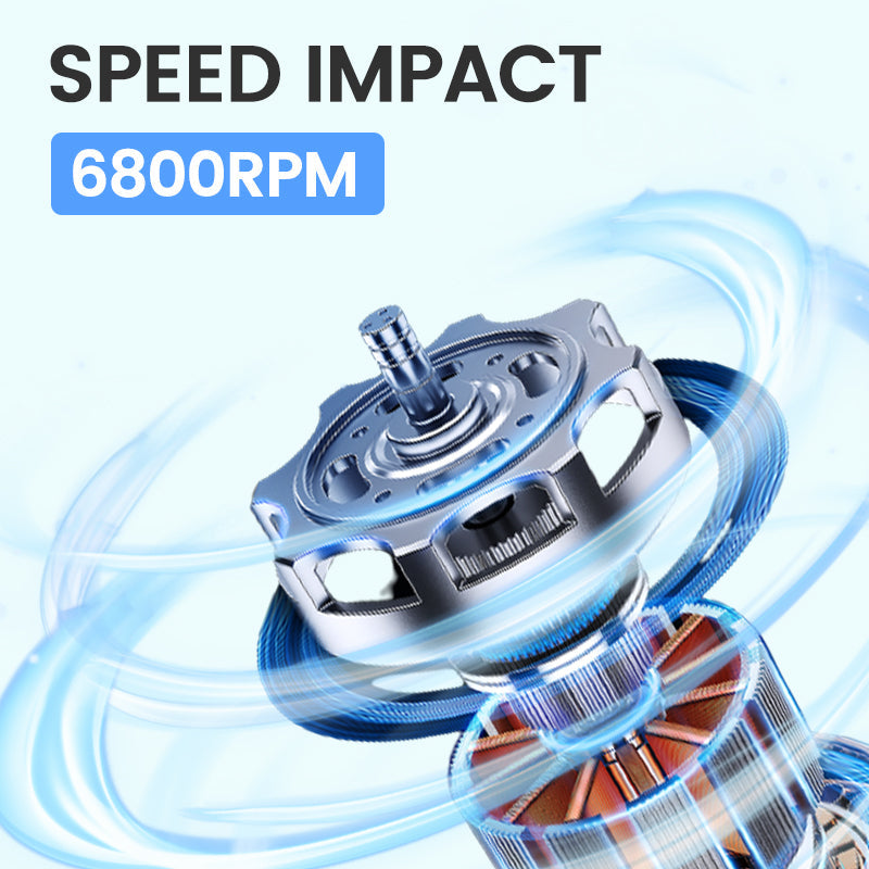 Tragbares Tiefengewebemassagegerät mit 6 Geschwindigkeiten und 4 Köpfen