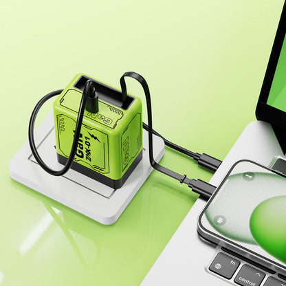 USB-C Schnellladestation mit einziehbarem Kabel – Universell einsetzbar