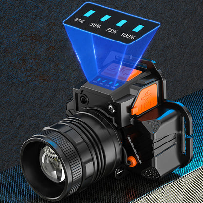 Wasserdichte, helle, wiederaufladbare Scheinwerfer-Taschenlampe