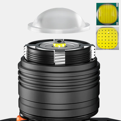 Wasserdichte, helle, wiederaufladbare Scheinwerfer-Taschenlampe