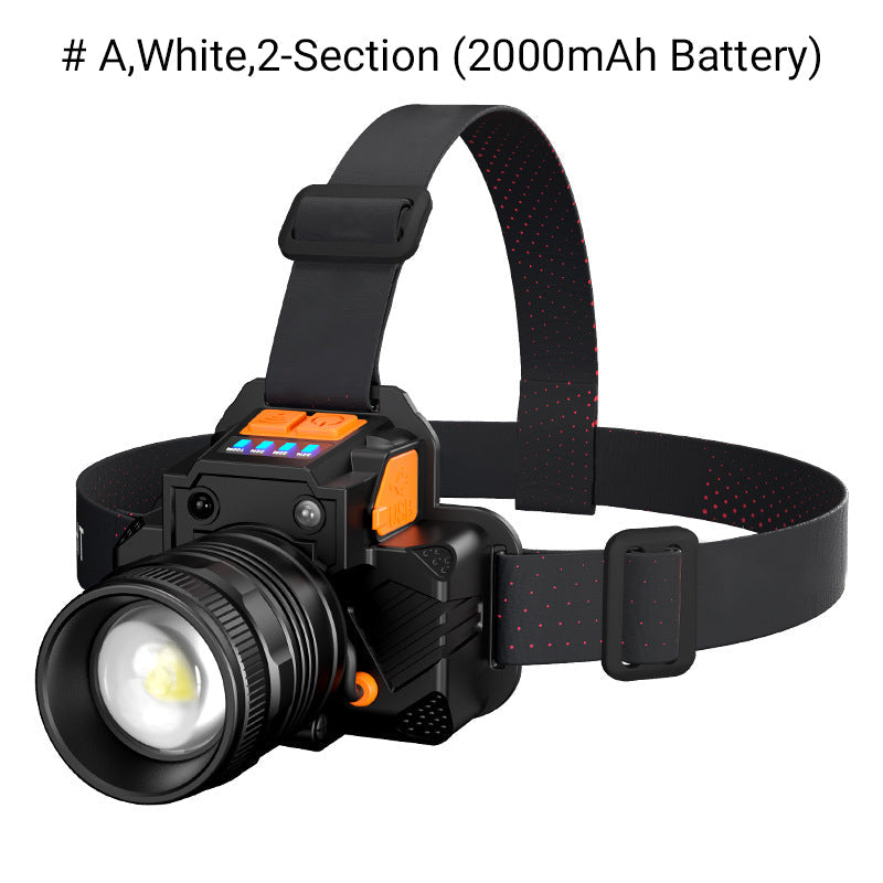 Wasserdichte, helle, wiederaufladbare Scheinwerfer-Taschenlampe