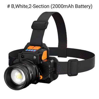 Wasserdichte, helle, wiederaufladbare Scheinwerfer-Taschenlampe