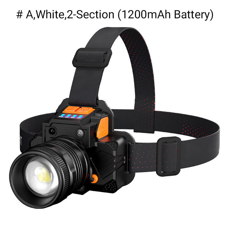 Wasserdichte, helle, wiederaufladbare Scheinwerfer-Taschenlampe