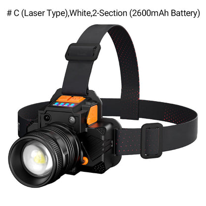 Wasserdichte, helle, wiederaufladbare Scheinwerfer-Taschenlampe