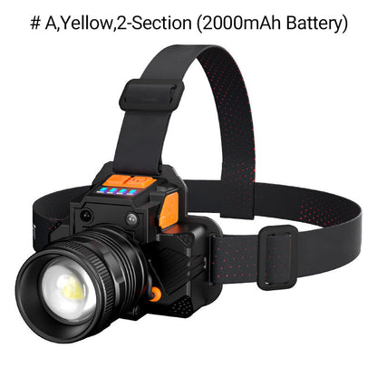 Wasserdichte, helle, wiederaufladbare Scheinwerfer-Taschenlampe