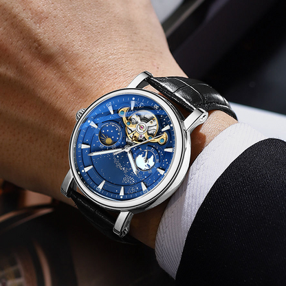 Herren-Luxus-Automatikuhr mit leuchtendem Sternenhimmel