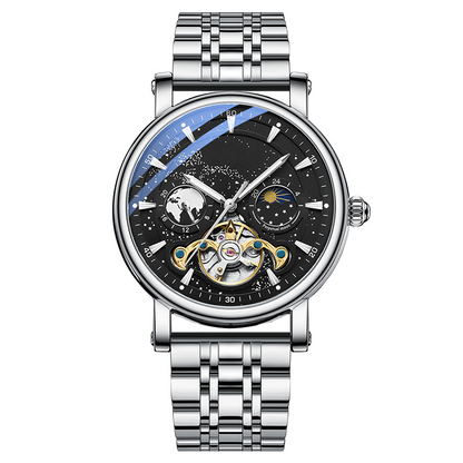Herren-Luxus-Automatikuhr mit leuchtendem Sternenhimmel