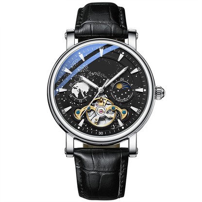 Herren-Luxus-Automatikuhr mit leuchtendem Sternenhimmel