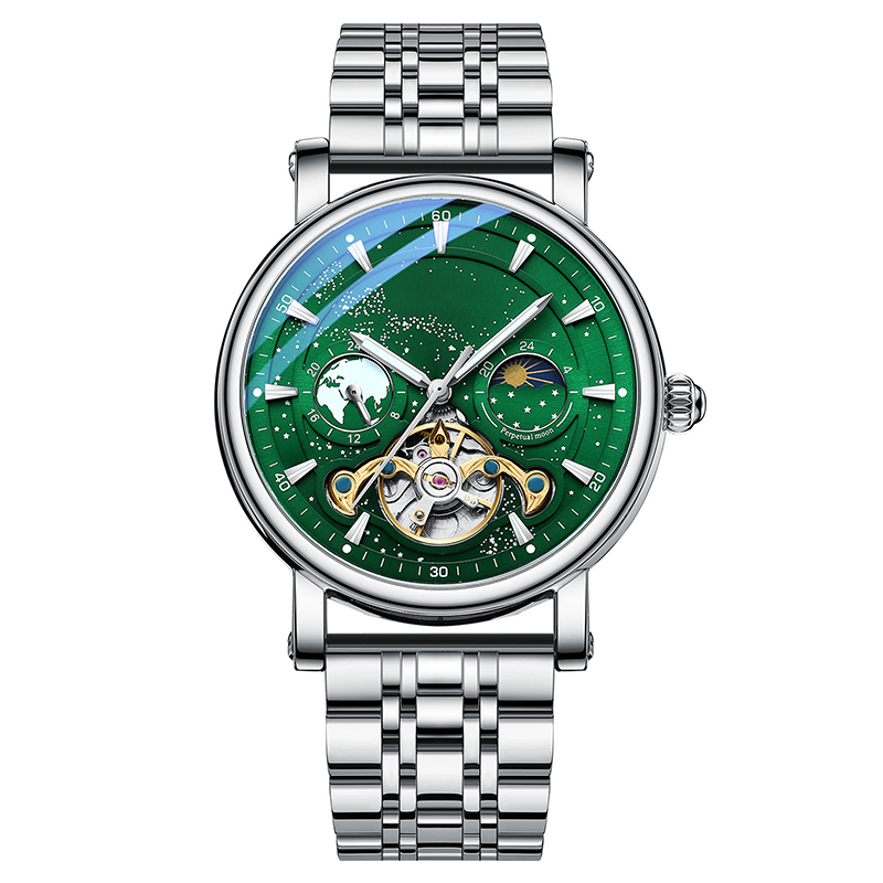 Herren-Luxus-Automatikuhr mit leuchtendem Sternenhimmel