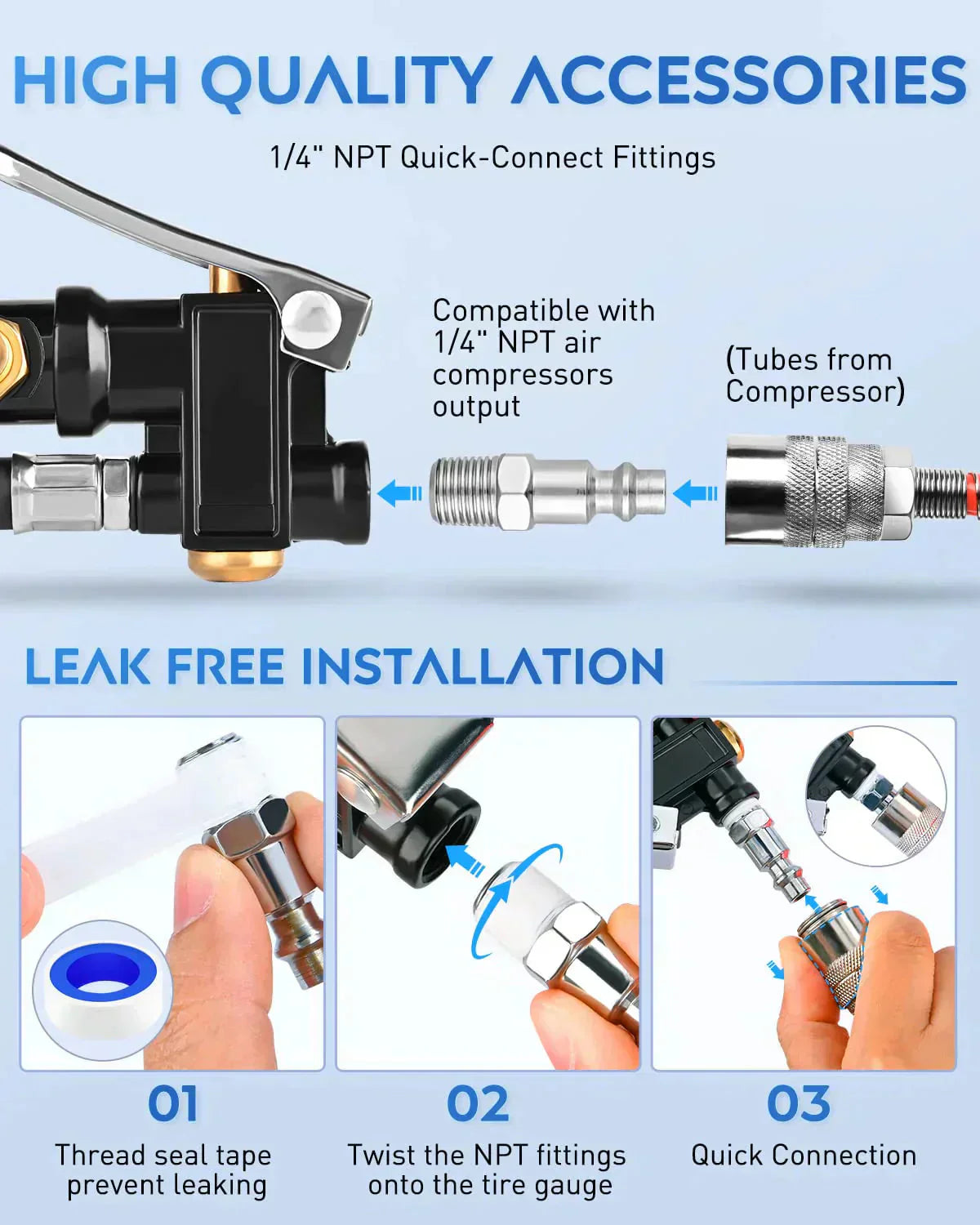Digitaler Reifenfüller mit Manometer