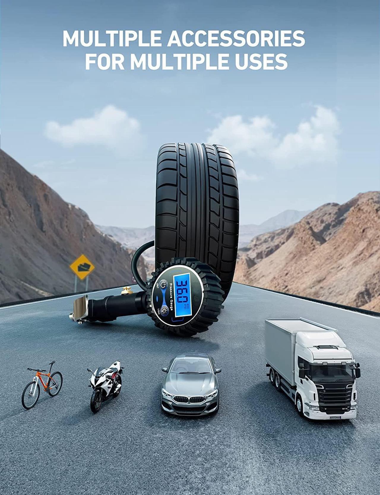 Digitaler Reifenfüller mit Manometer