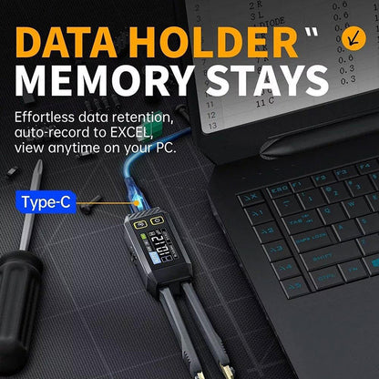 ⌛ Intelligentes digitales LCR-Messgerät mit Pinzette