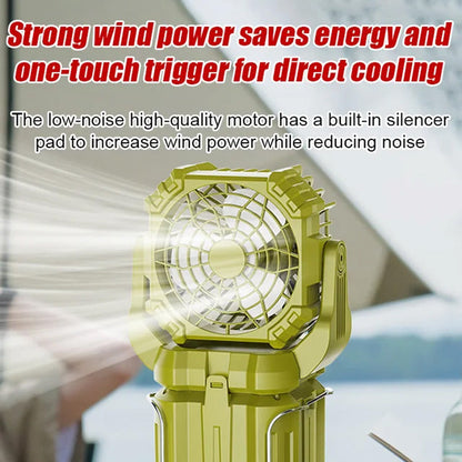 Solar-LED-Laterne mit starkem Licht und Ventilator für den Außenbereich