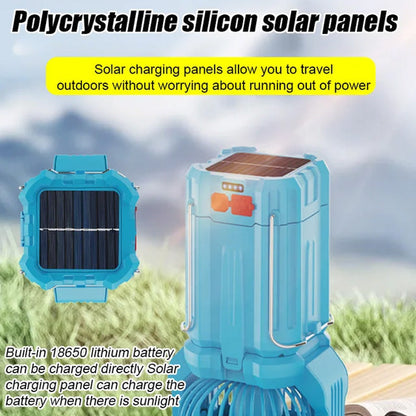 Solar-LED-Laterne mit starkem Licht und Ventilator für den Außenbereich