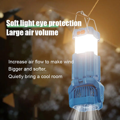 Solar-LED-Laterne mit starkem Licht und Ventilator für den Außenbereich