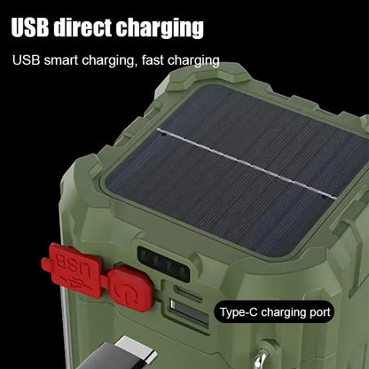 Solar-LED-Laterne mit starkem Licht und Ventilator für den Außenbereich