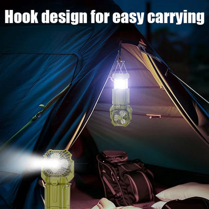 Solar-LED-Laterne mit starkem Licht und Ventilator für den Außenbereich