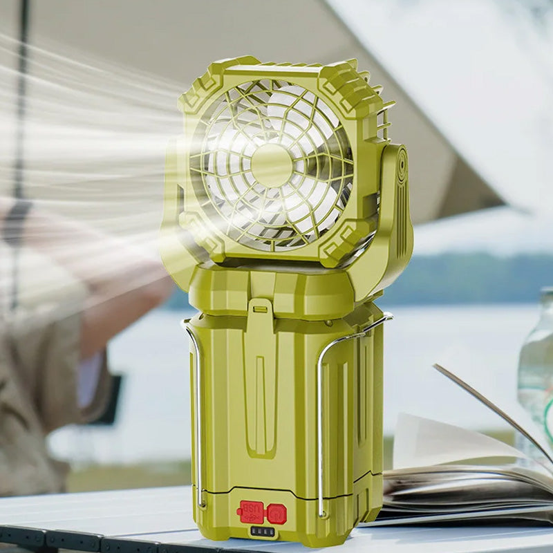 Solar-LED-Laterne mit starkem Licht und Ventilator für den Außenbereich