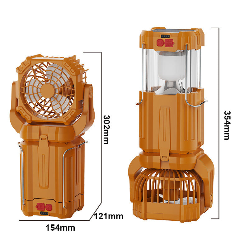 Solar-LED-Laterne mit starkem Licht und Ventilator für den Außenbereich