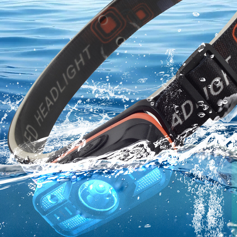 Tragbares, am Kopf getragenes, wiederaufladbares, helles, ultra-langlebiges Licht für draußen