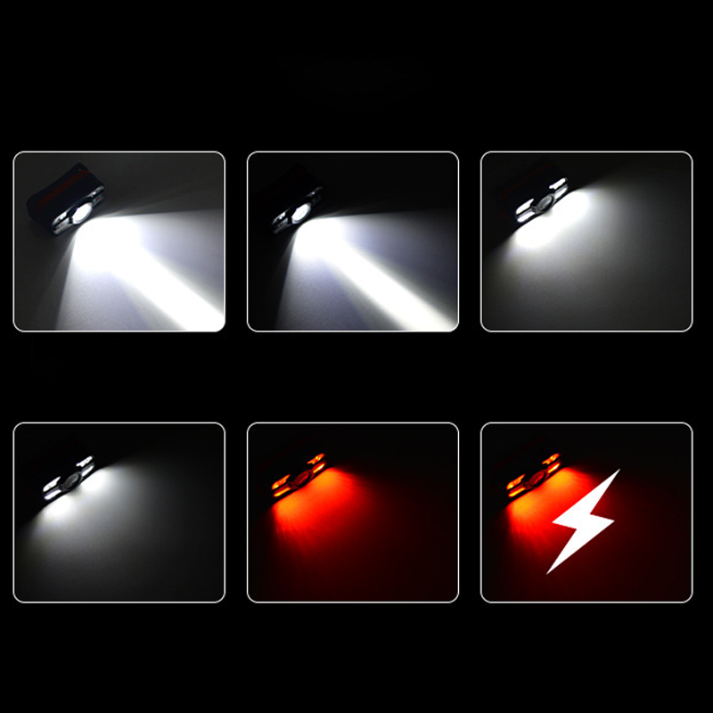 Tragbares, am Kopf getragenes, wiederaufladbares, helles, ultra-langlebiges Licht für draußen